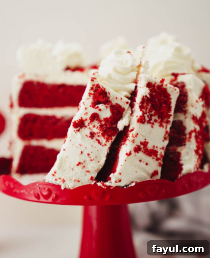 Preparing the Red Velvet Cake batter in a stand mixer