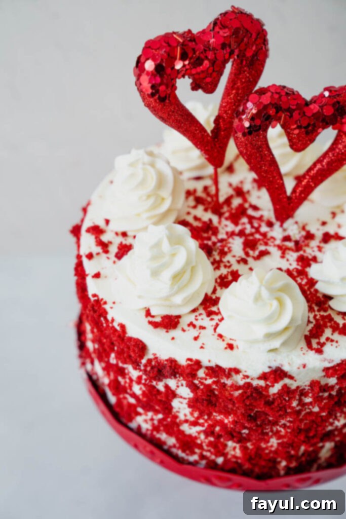 Perfectly baked red velvet cake layers