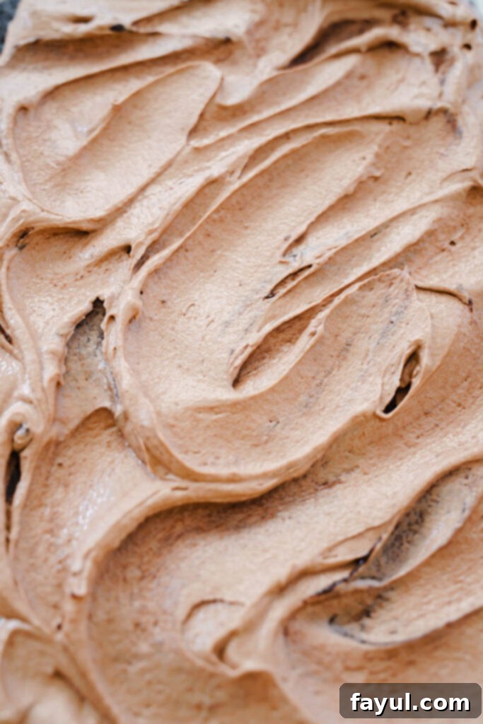 Buttermilk chocolate cake batter in a bowl