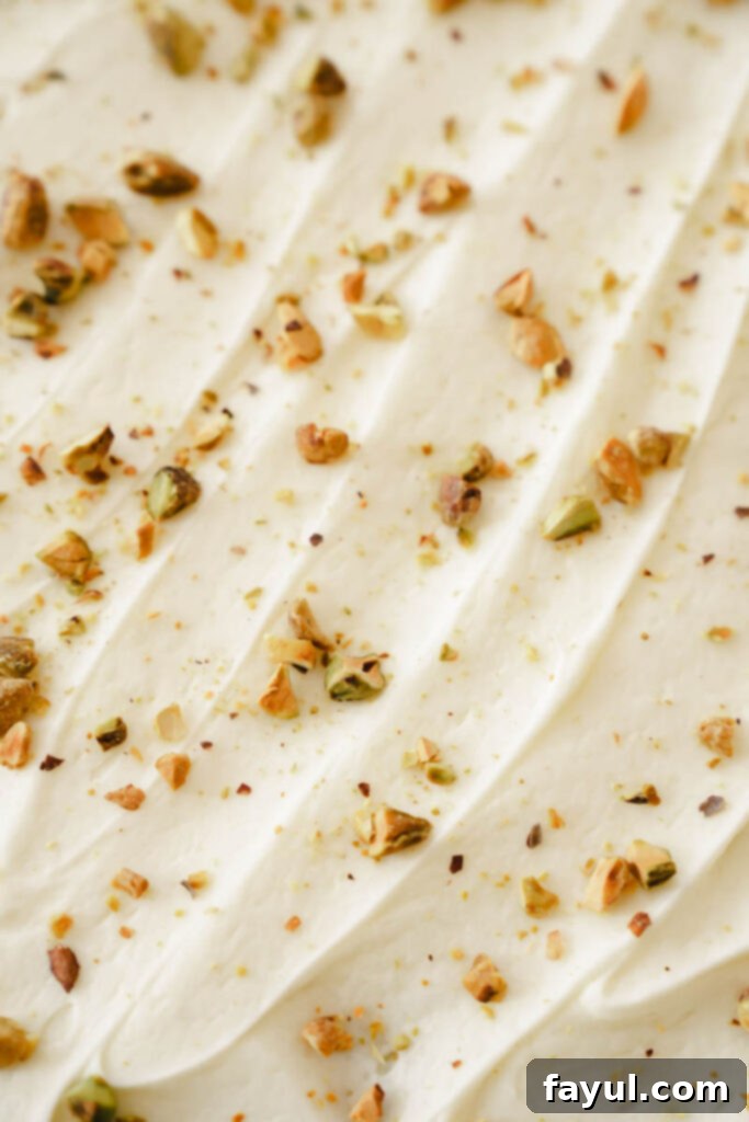 Finished Pistachio Sheet Cake