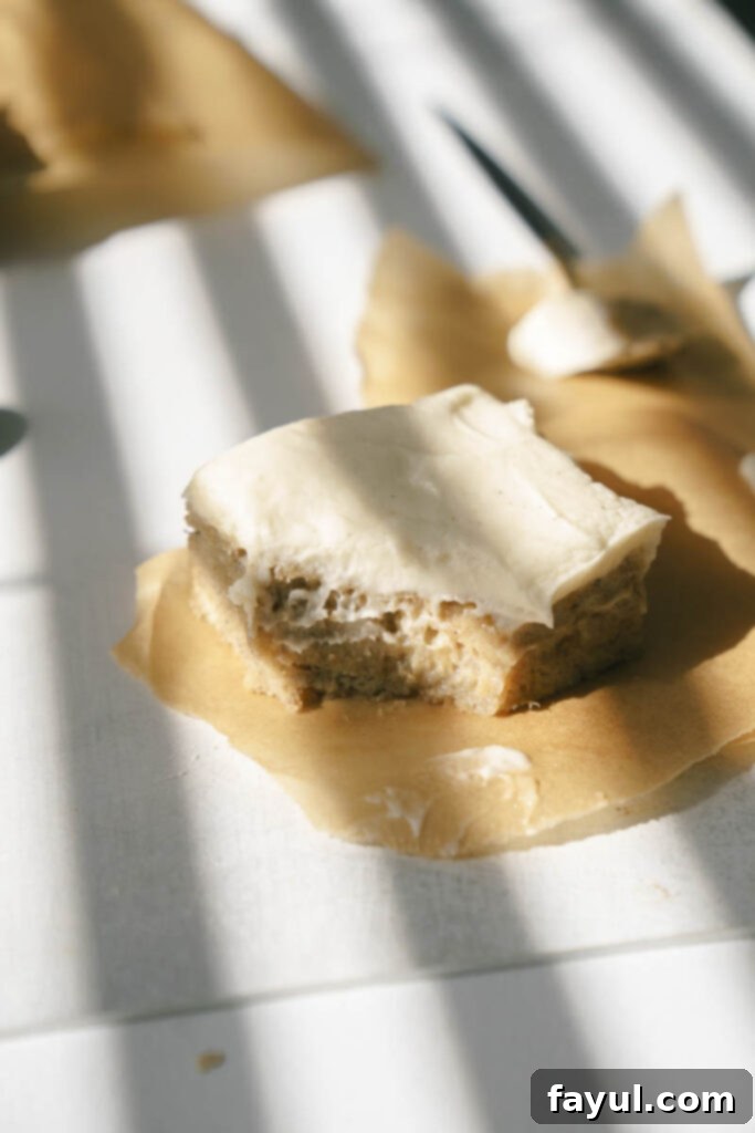 Close-up of fluffy banana cake slice