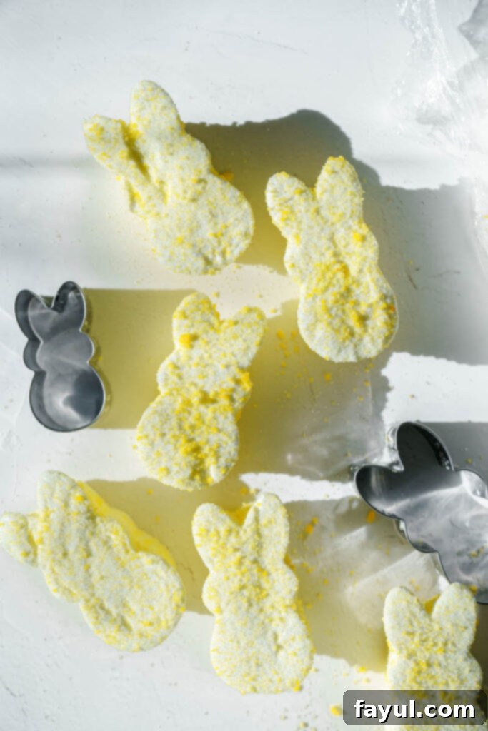 Homemade Peeps being mixed in a stand mixer