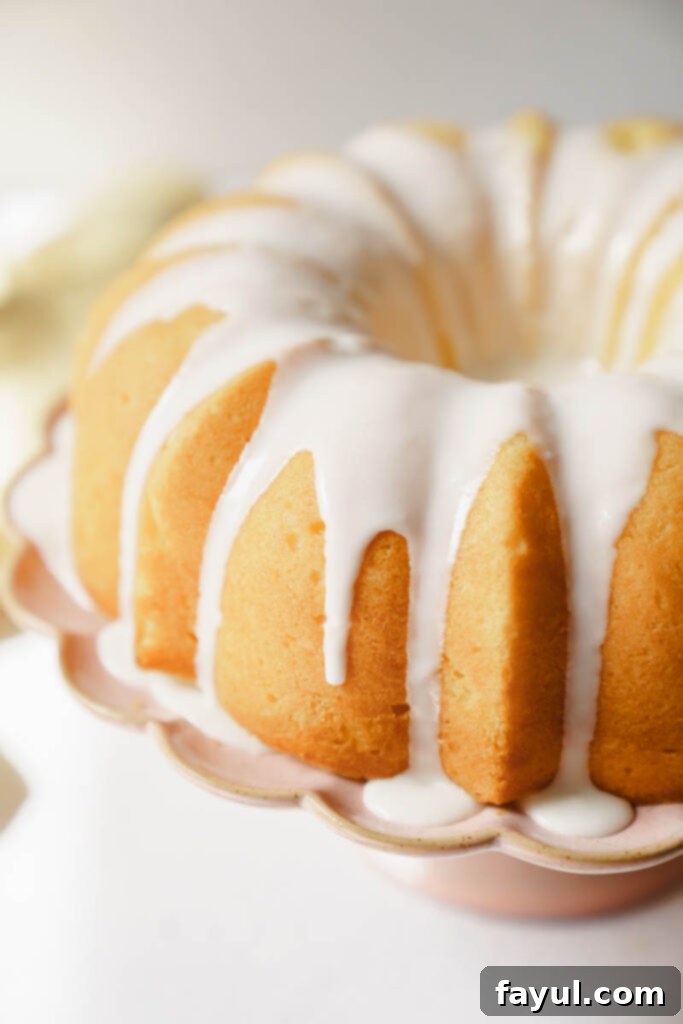 Sun-Kissed Lemon Bundt Cake 3 Lemon Bundt Cake slice