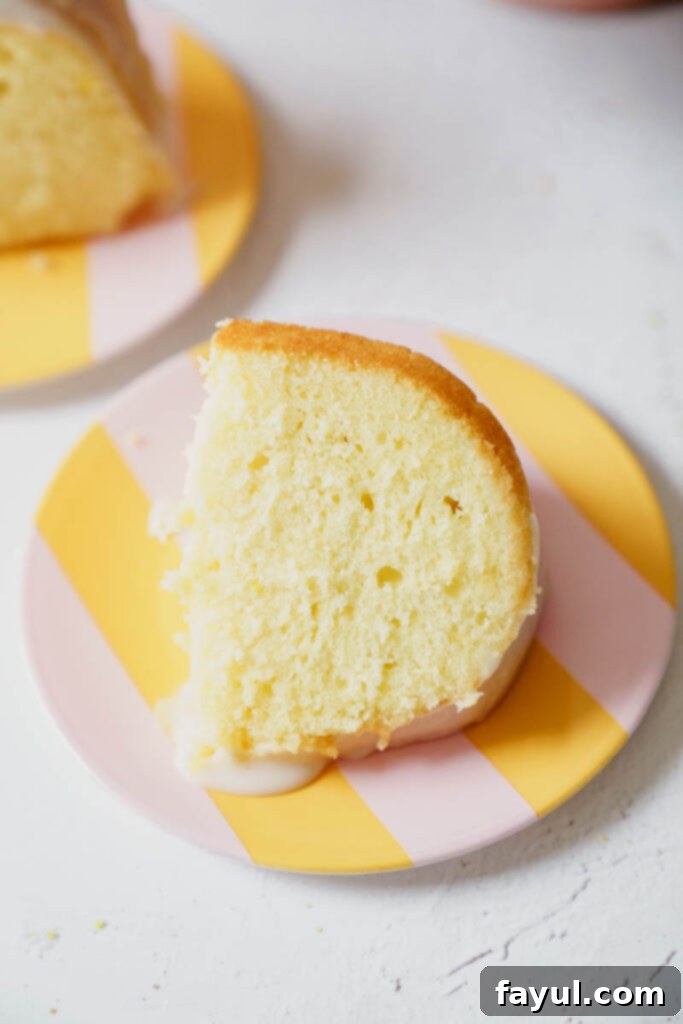 Sun-Kissed Lemon Bundt Cake 4 Lemon Bundt Cake close-up