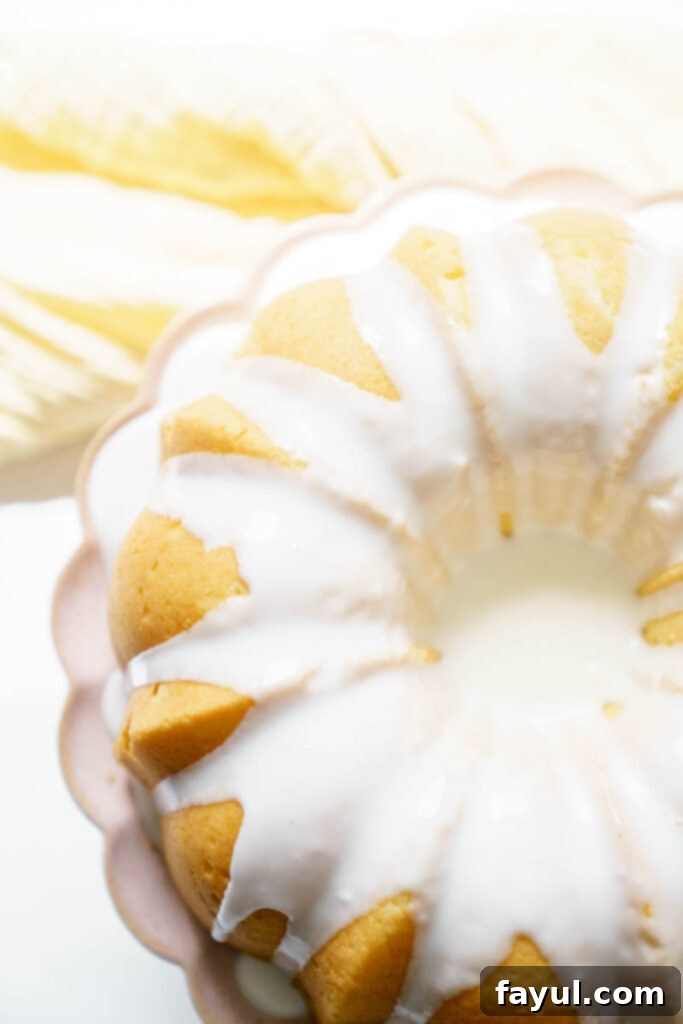 Sun-Kissed Lemon Bundt Cake 8 Lemon Bundt Cake detail