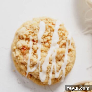 Delicious Carrot Crumb Cookies with cream cheese glaze