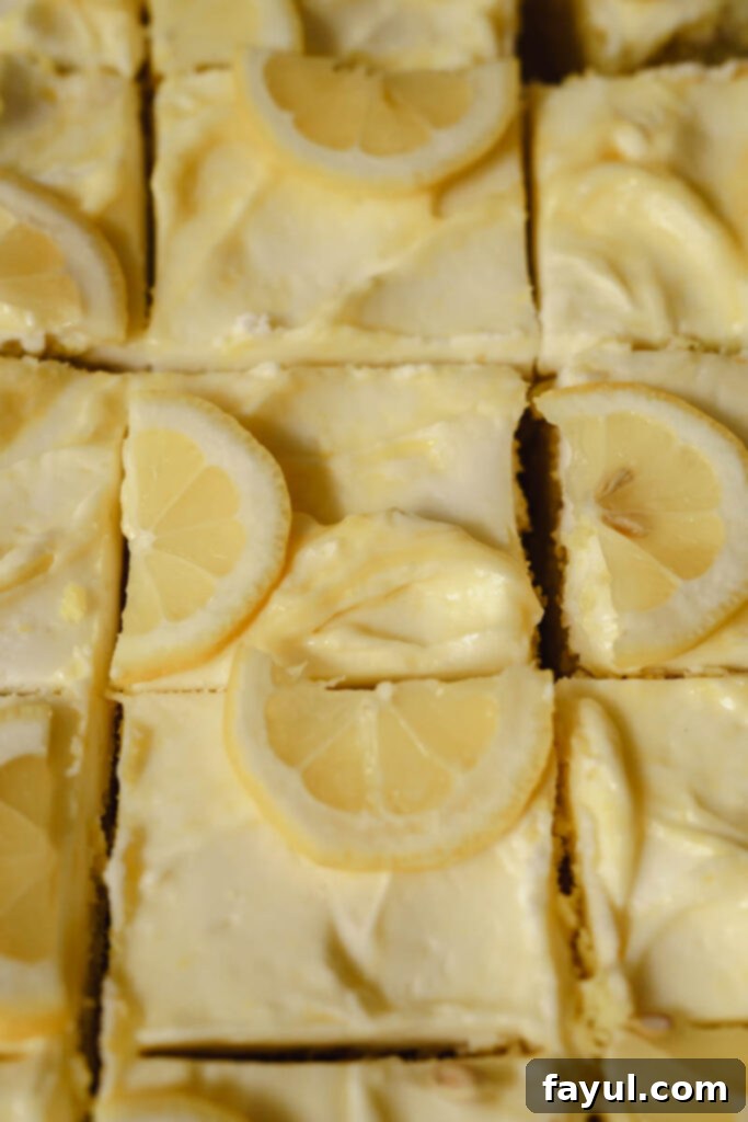 Lemon sheet cake frosting with lemon curd swirl