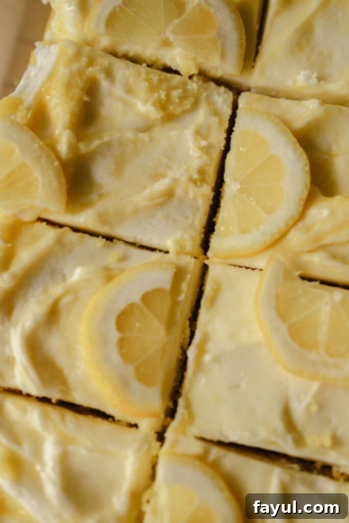 Lemon sheet cake whole