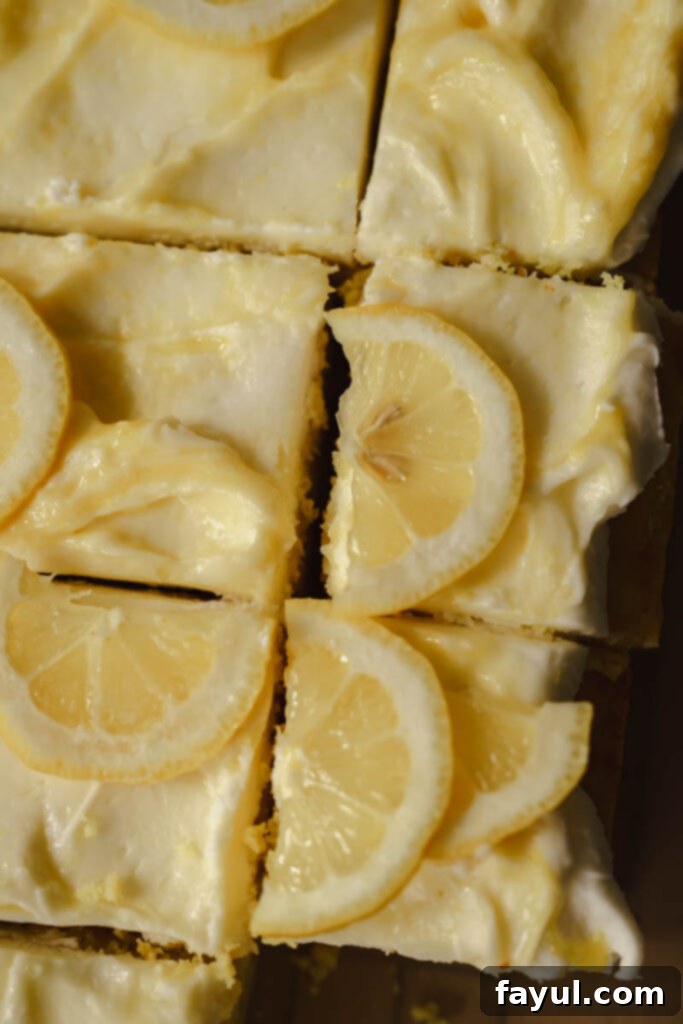 Lemon sheet cake frosting