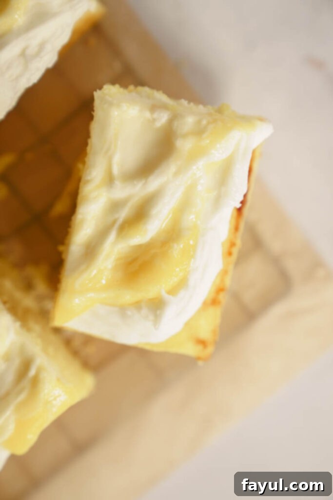 Lemon Sheet Cake with frosting