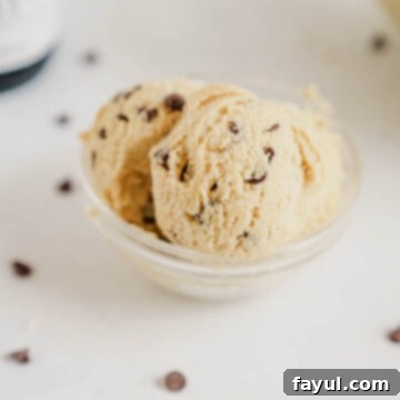 Effortless Edible Cookie Dough Bliss 12 A bowl of delicious edible cookie dough with chocolate chips