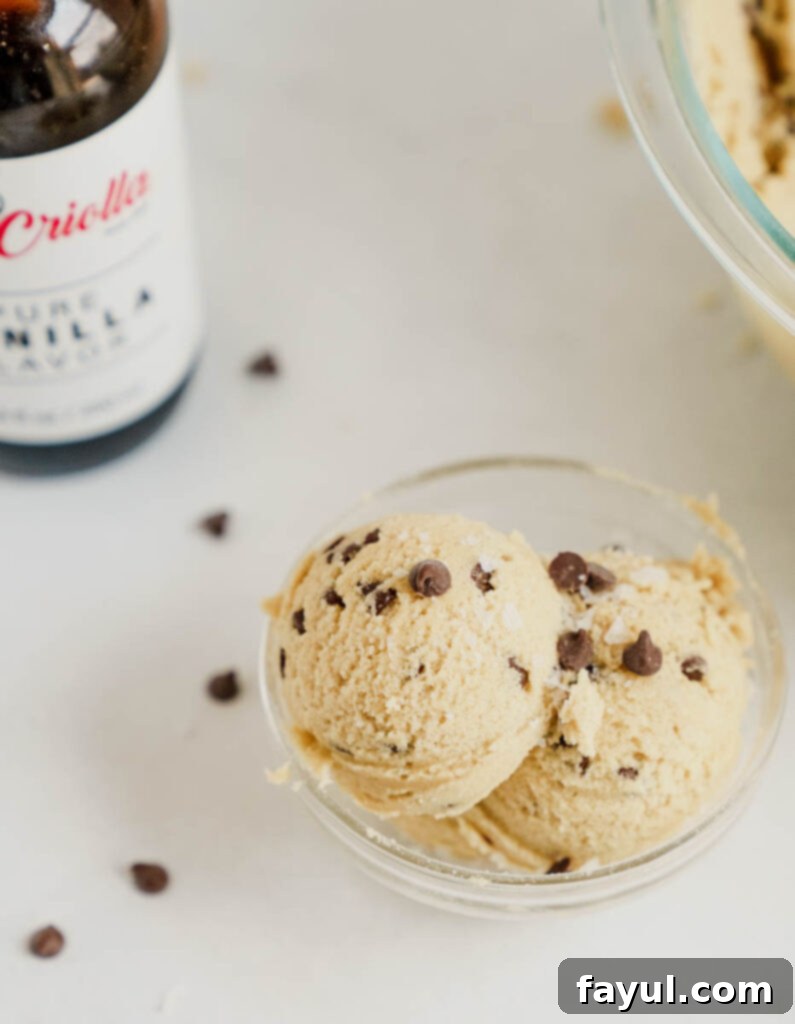 Effortless Edible Cookie Dough Bliss 7 Edible cookie dough mixed into ice cream