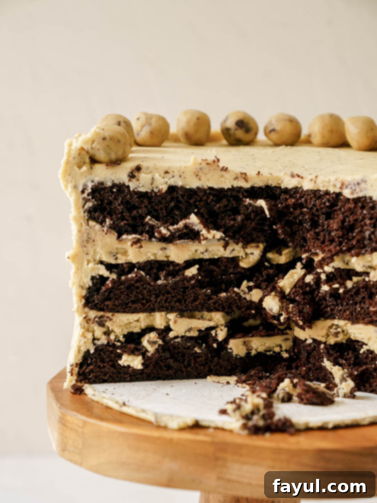Chocolate Cookie Dough Cake
