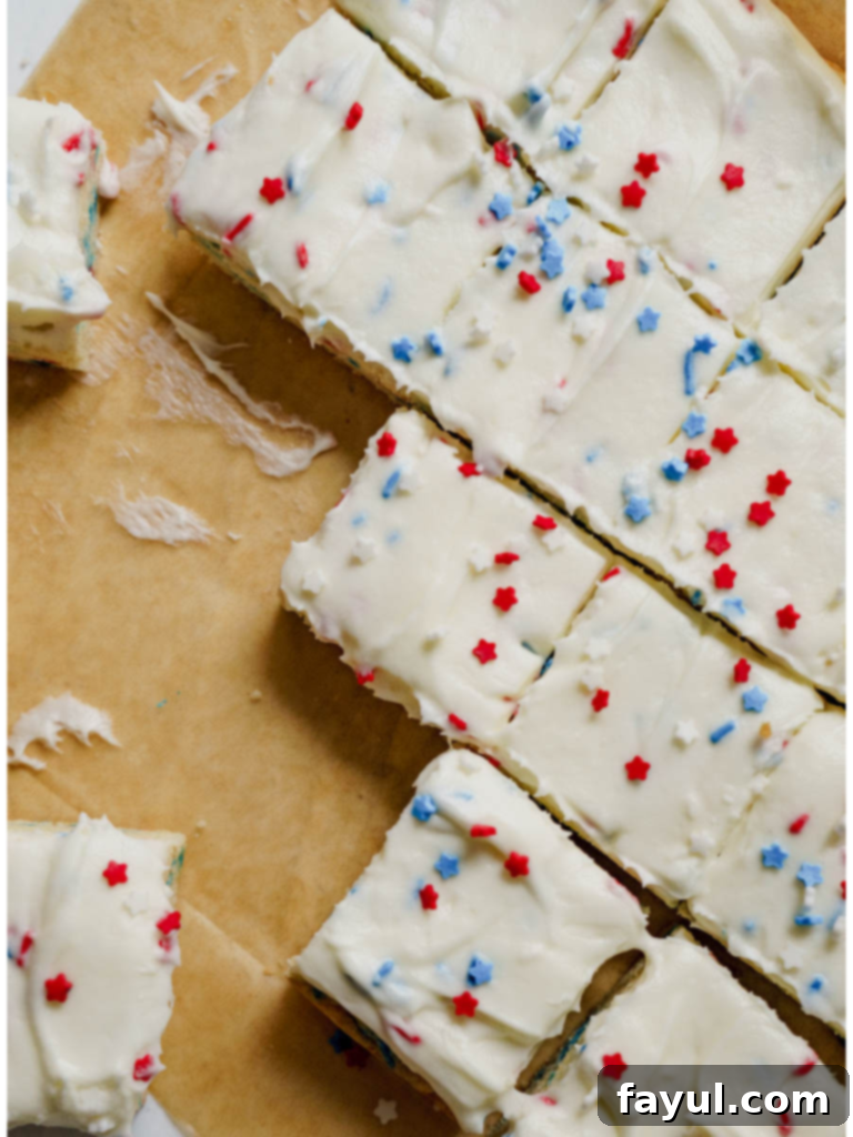 Red, White, and Blue Sugar Cookie Bars