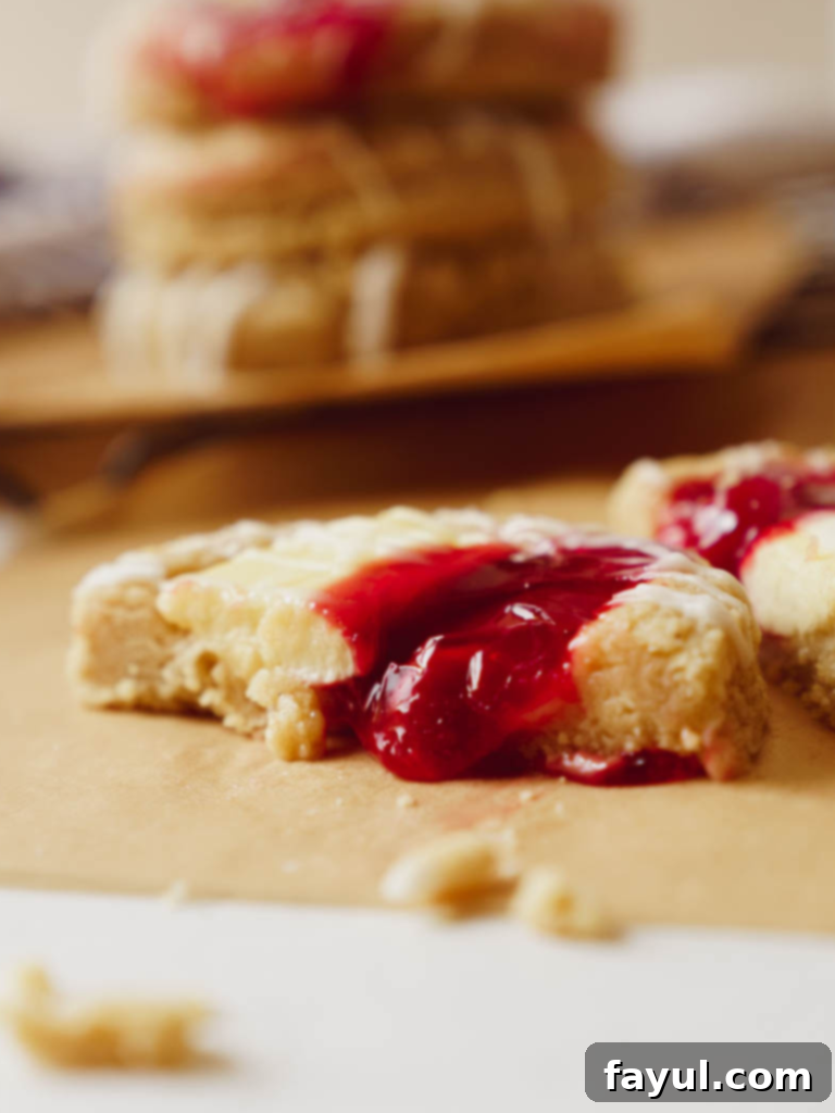 Cherry Cheesecake Cookies on a white plate