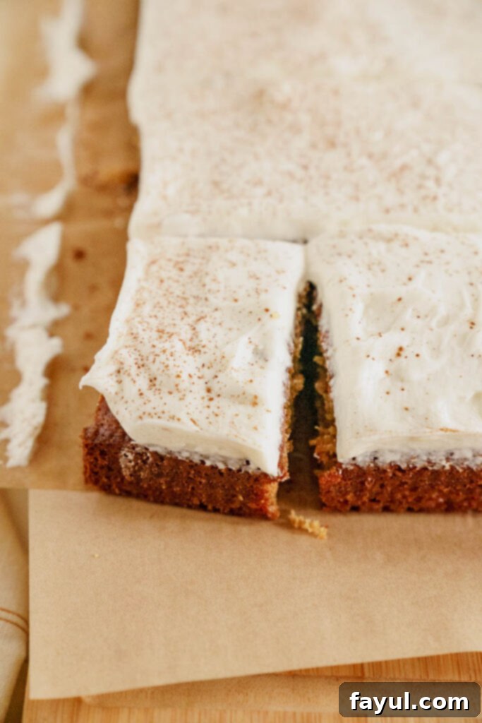 Baked Spice Cake fresh out of the oven in a rectangular pan