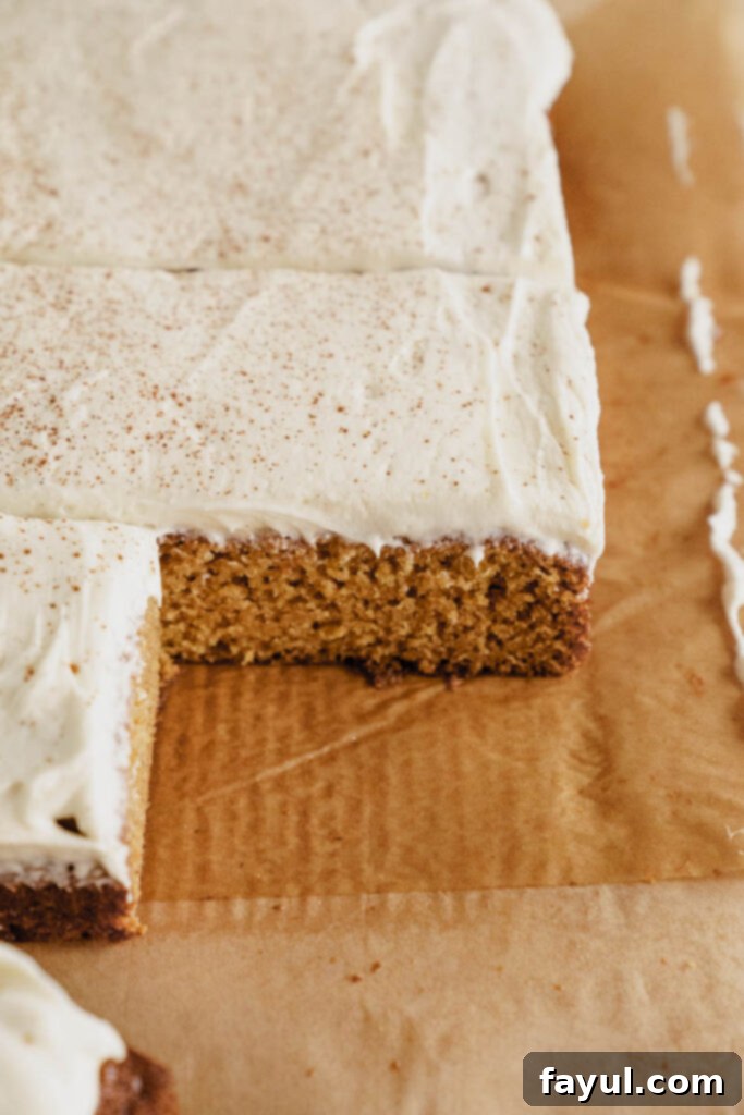 Decorated Spice Cake slices arranged artfully on a serving dish