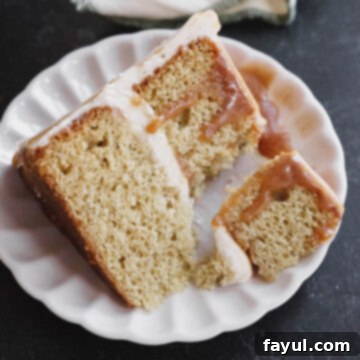 Chai Caramel Cake with almond caramel sauce