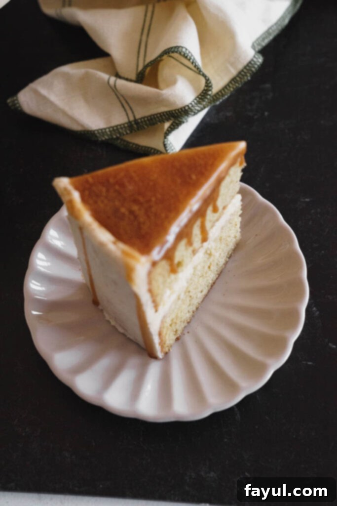 Beautifully decorated Chai Caramel Cake, ready to be served