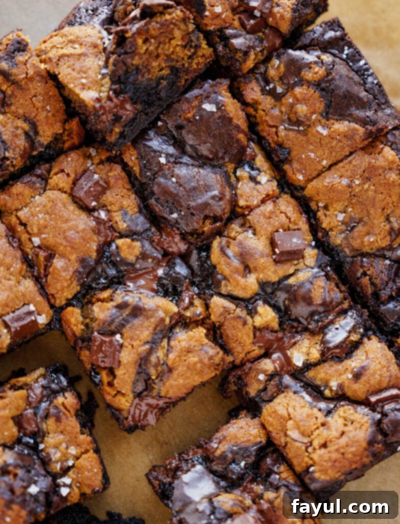 A Pumpkin Brookie bar with a delicate swirl pattern, ready to be eaten