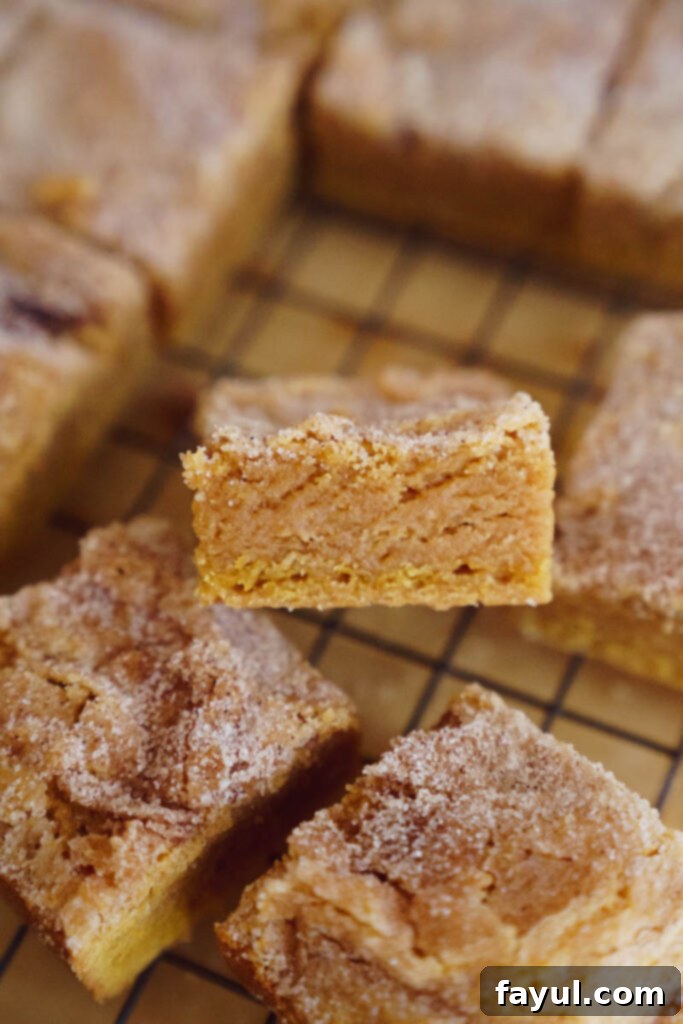 Pumpkin Snickerdoodle Blondies