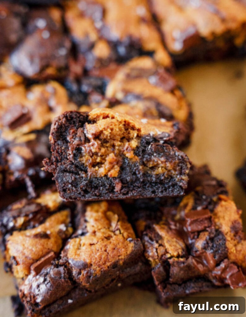 Pumpkin Brookies with chocolate chips