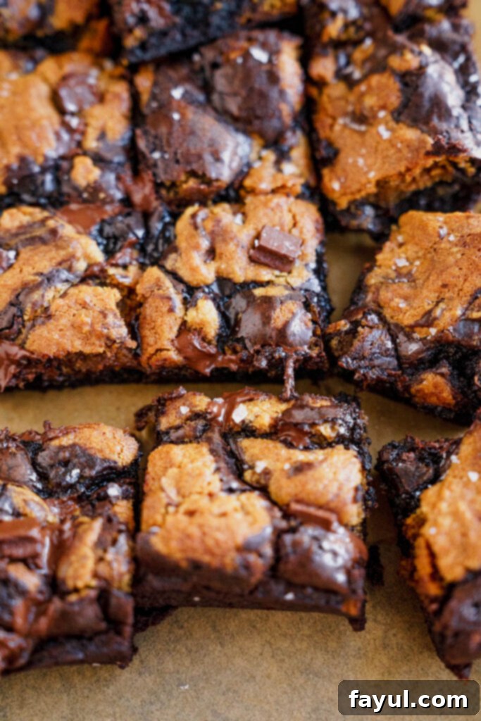 Easy Fall Pumpkin Brookies (brownie-cookie bars)