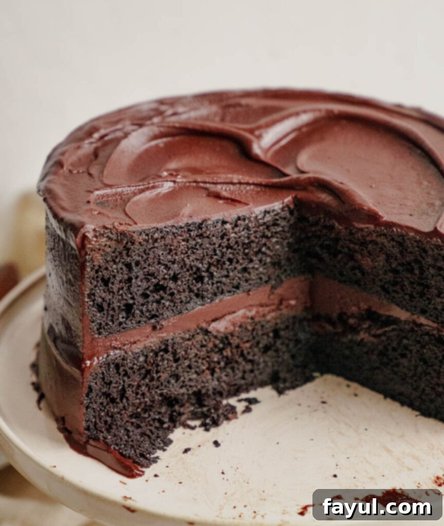 slice of chocolate cake