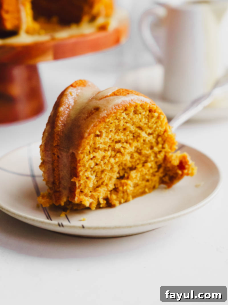 Pumpkin Bundt Cake with Brown Sugar Glaze