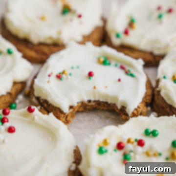Frosted Gingerbread Cookies