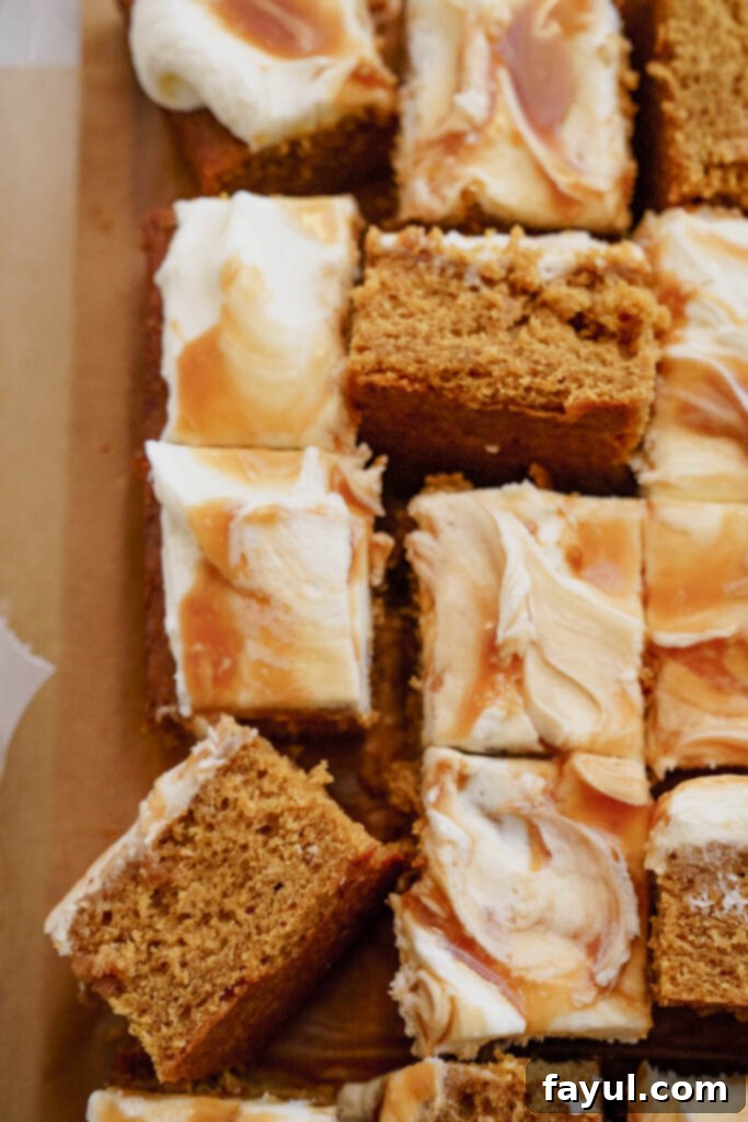 A festive holiday table with various desserts, including a prominent Caramel Gingerbread Cake.
