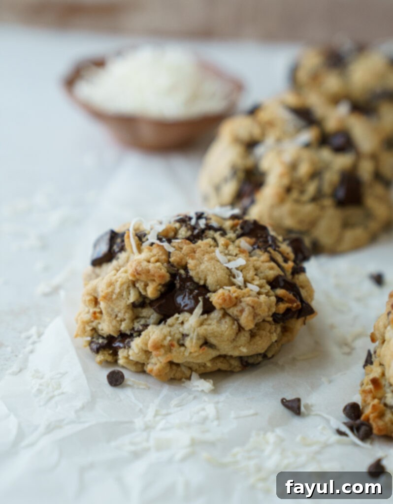 Levain Copycat Caramel Coconut Chocolate Chip Cookie