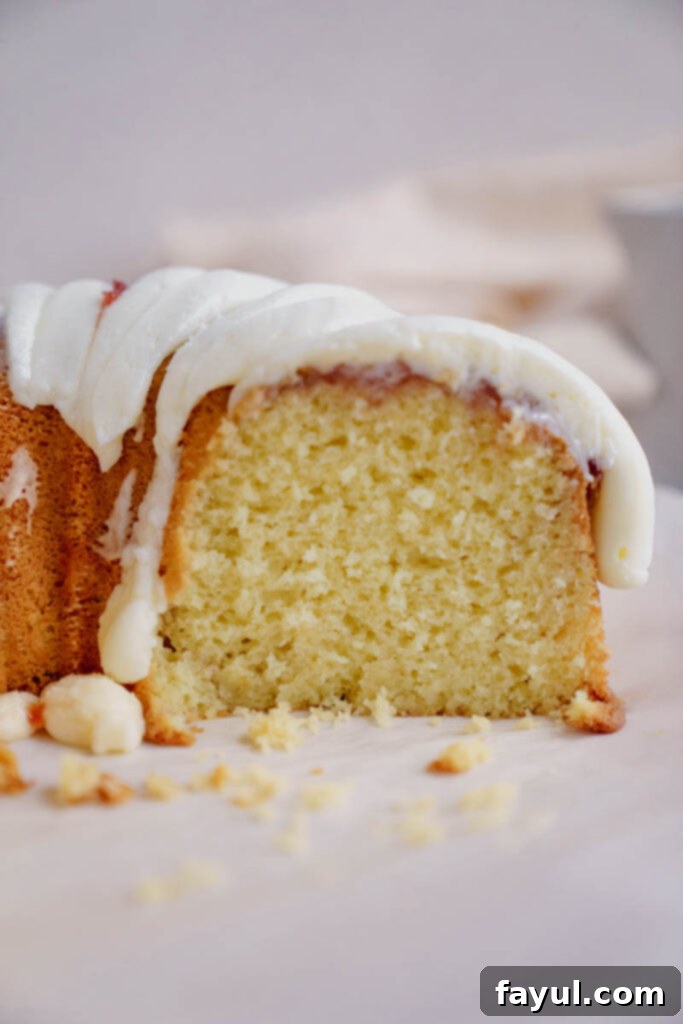 White Chocolate Raspberry Bundt Cake batter preparation