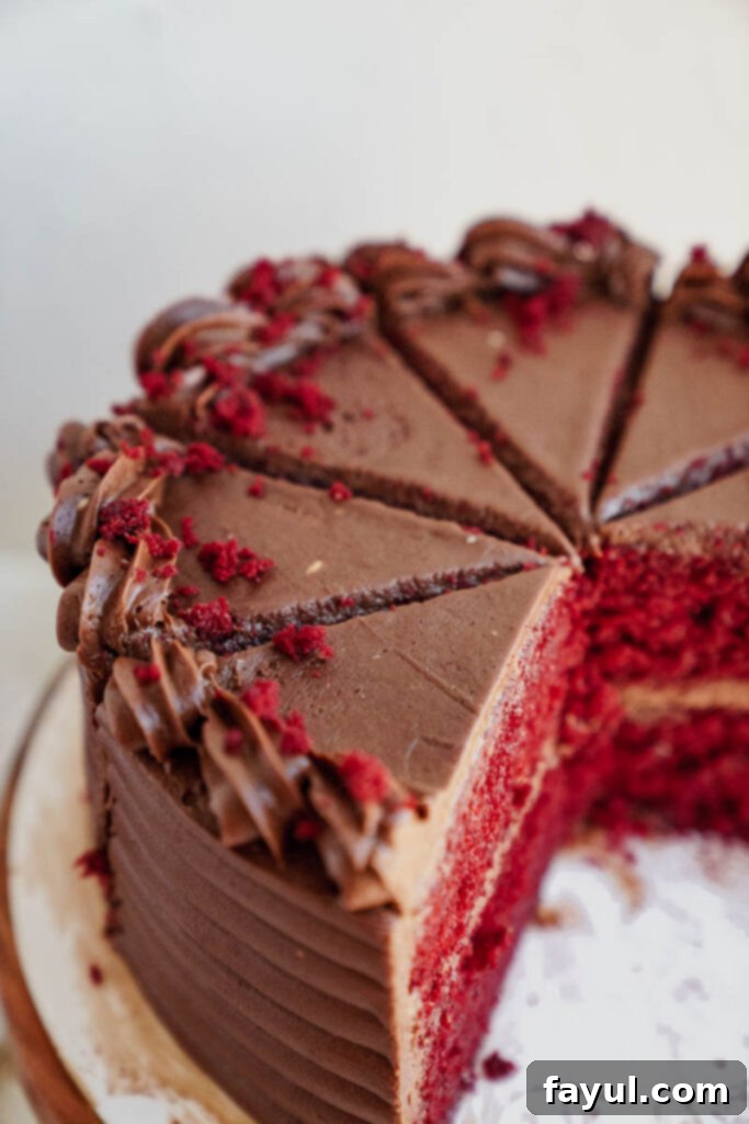 slice of red velvet cake