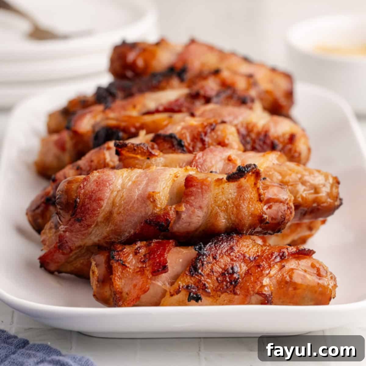 Bacon Wrapped Sausage in Air Fryer