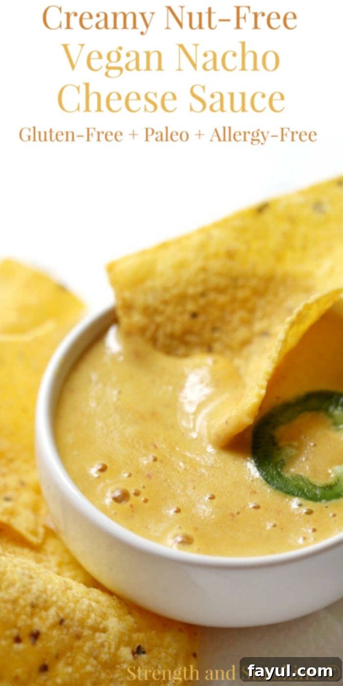 Creamy Nut-Free Vegan Nacho Cheese Sauce (Gluten-Free, Paleo)