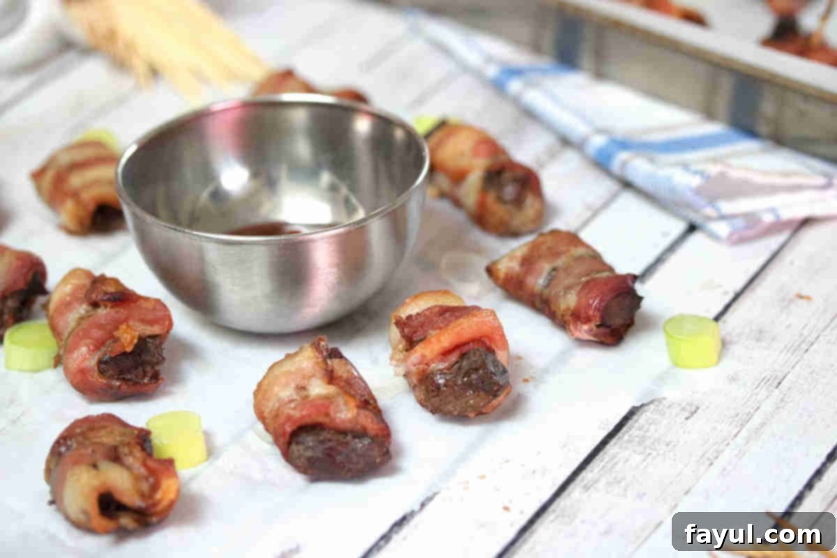 Oven Baked Bacon Wrapped Steak Bites