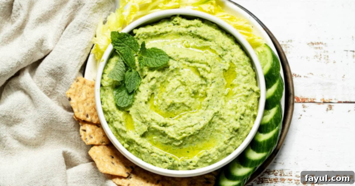 Easy Green Pea Hummus With Mint
