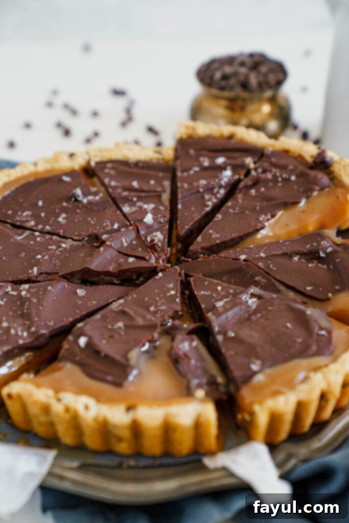 Caramel Chocolate Chip Cookie Tart Full