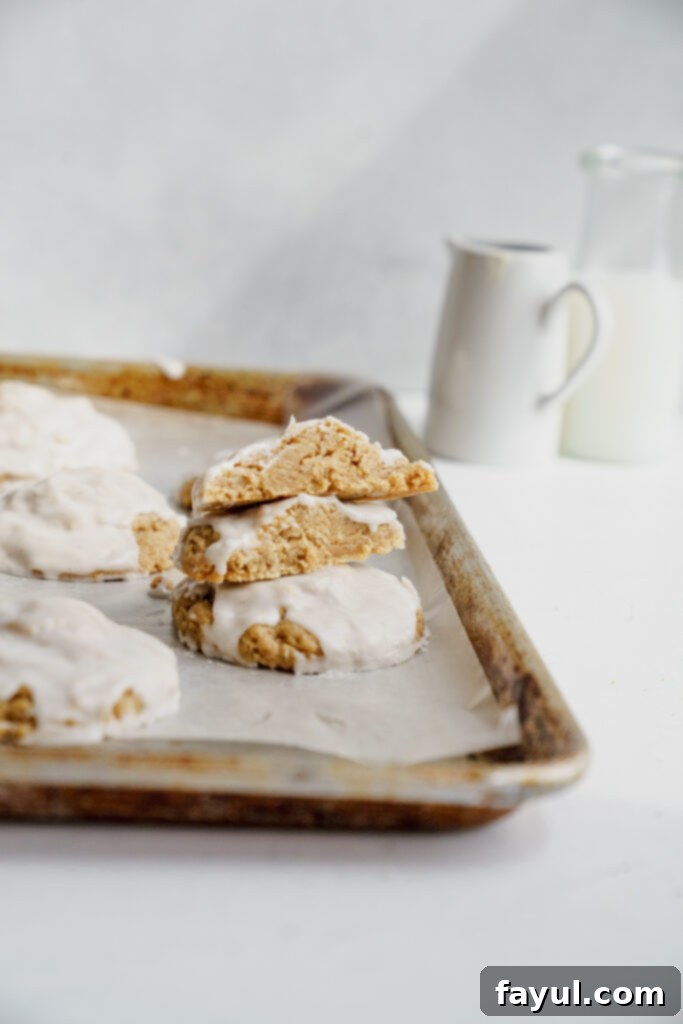 Two Iced Oatmeal Cookies