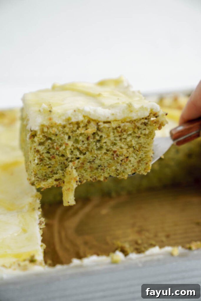 Pistachio Sheet Cake with lemon curd and cream cheese frosting