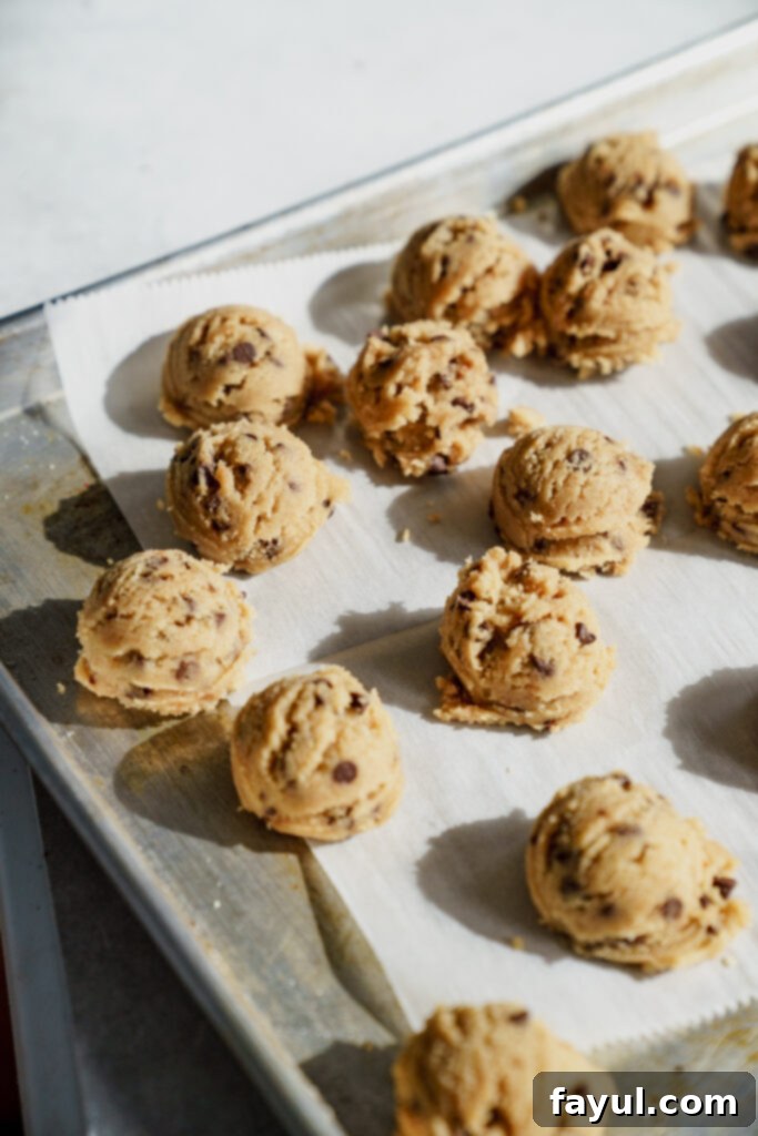 Edible Brown Butter Cookie Dough Balls with Chocolate Dip