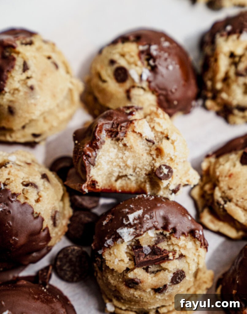 Chocolate Dipped Edible Brown Butter Cookie Dough
