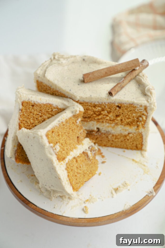 finished mini pumpkin cake