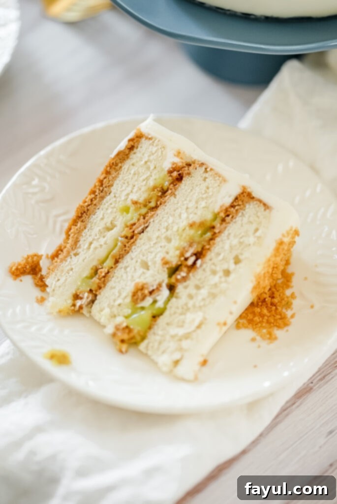 Preparation of graham cracker crust for Coconut Key Lime Pie Cake