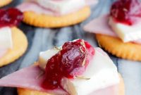 Ham, Brie, and Cranberry Ritz Delights