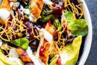 Smoky BBQ Chicken Salad with Creamy Buttermilk Ranch