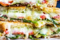 Gourmet Goat Cheese Panini with Arugula Pesto