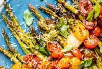Roasted Balsamic Asparagus with Burst Cherry Tomatoes
