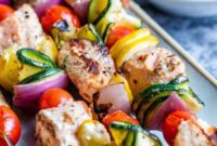 Zesty Mediterranean Salmon Skewers